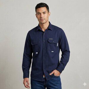 *Mens Work Wear AGO Westex Ultra Soft Navy Button Up